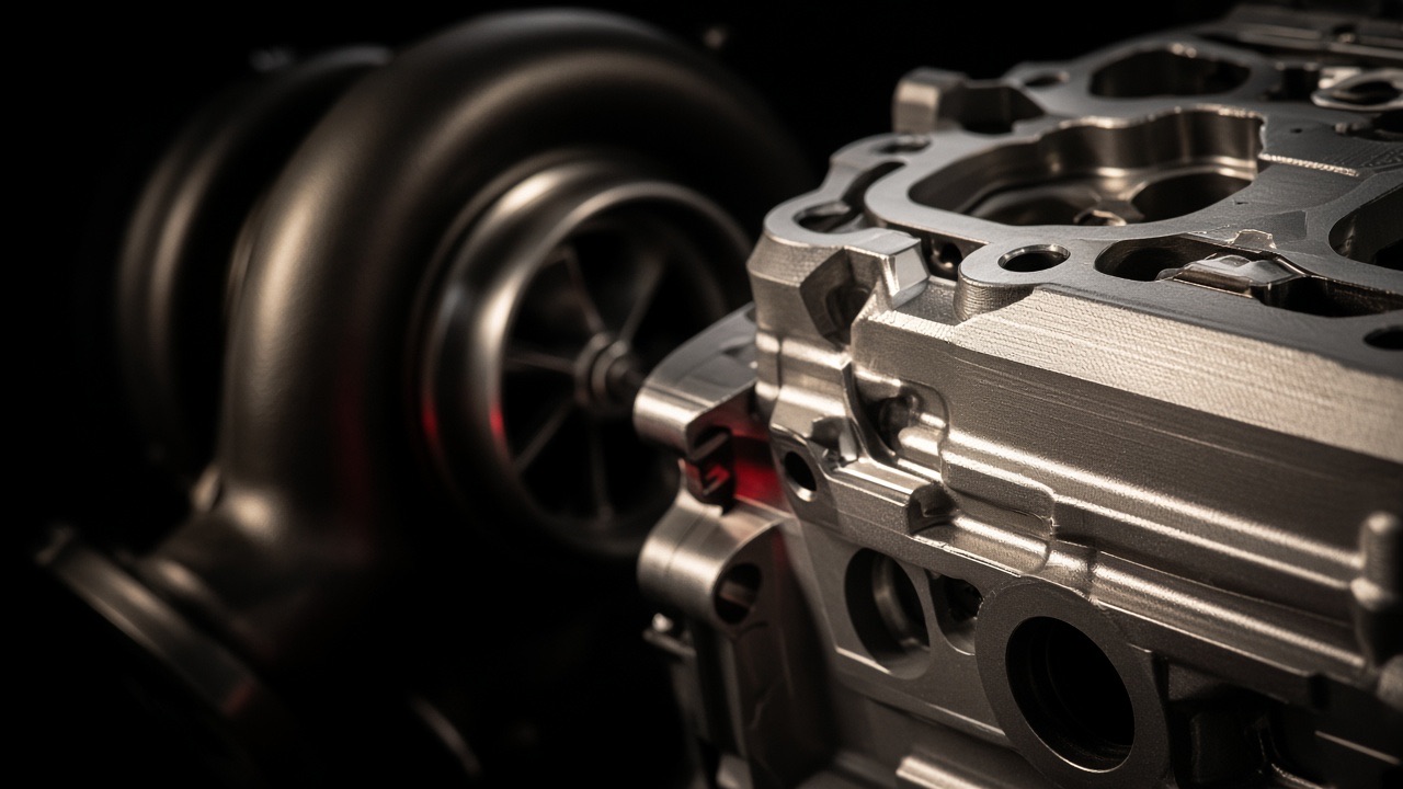 Turbo and manifold in detail